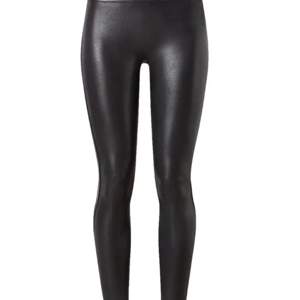 SPANX Faux Leather black Leggings NWT